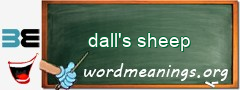 WordMeaning blackboard for dall's sheep